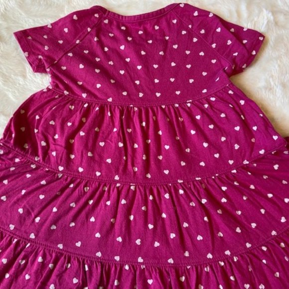 2/$25 OshKosh B'gosh Fuschia with hearts dress Size 24 MTHS - Picture 4 of 8
